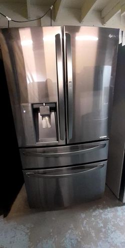 LG 4-Door Black Stainless Refrigerator Fridge
