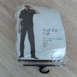 Cuff Em's Cop Costume Men's Police Adult Size M/L Brand New 
