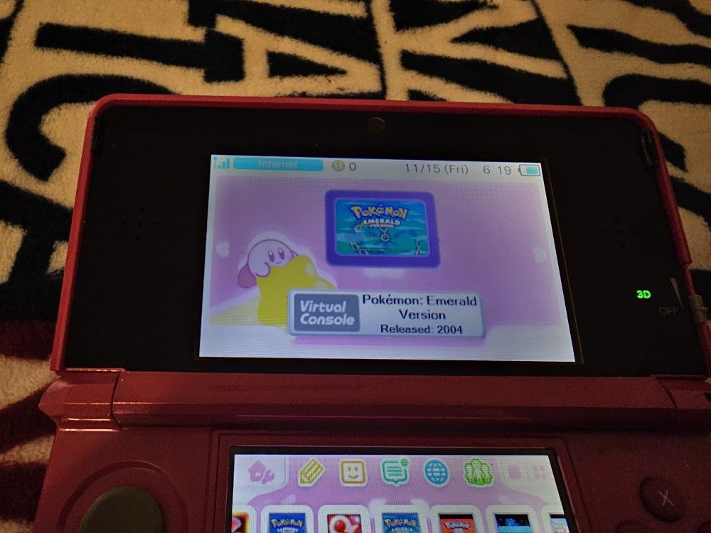 Nintendo 3DS Virtual Console (Pink Nintendo 3DS With Games Video