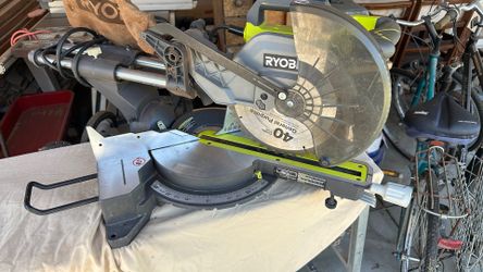 Ryobi 10” sliding miter saw used 145 dls