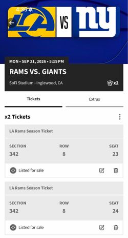Rams vs Giants