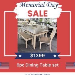 6 Pc Dining Table 
