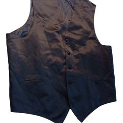 Men’s Vesuvio Napoli in Italy Polyester Black Formal Vest Adjustable Waist