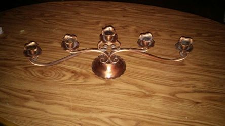Copper candle holder