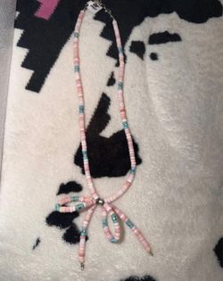Pink conch and turquoise