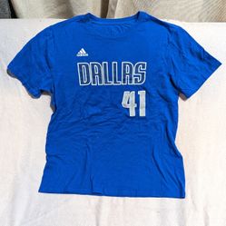 Dallas Mavericks Dirk Nowitzki - Blue Adidas Jersey Shirt