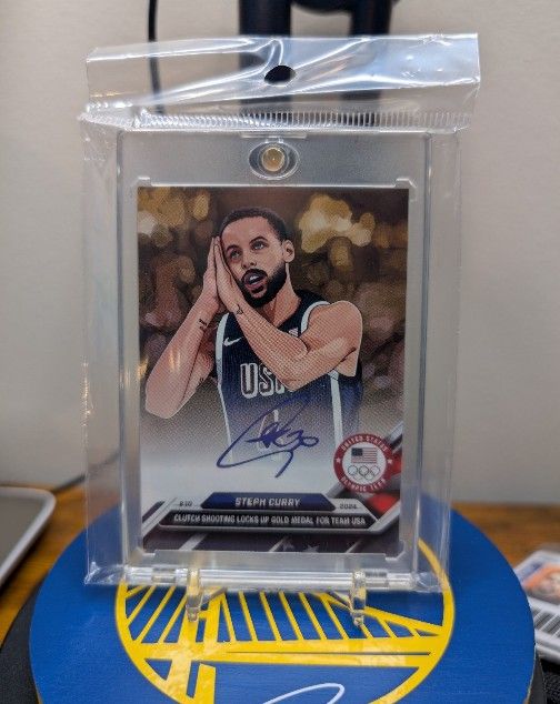 Stephen Curry custom card autographed facsimiles