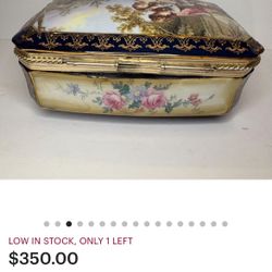 Limoge Hand Painted Jewelry Box From China
