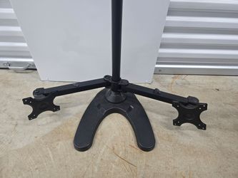 Dual Monitor Stand Adjustable Arms Freestanding Desk Mount