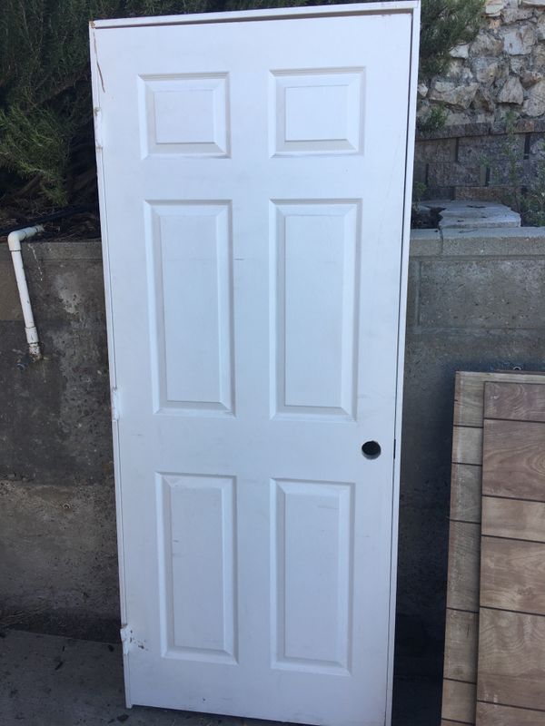 Two 30x80 Primed RightHand hollow core composite MDF