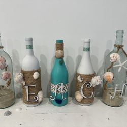Wine Bottle Beach Decor