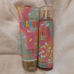 Bath & Body Works 2PC SET Tutti Frutti Candy Mist & Body Cream 