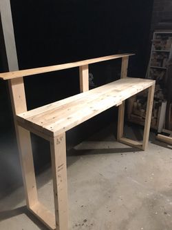 Console table with top shelving