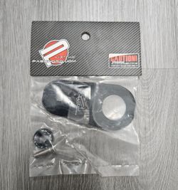 BRAND NEW PASSWORD JDM EK DC S2K BLACK CNC BILLET ALUMINUM RADIATOR STAY MOUNT BRACKET+WASHER KIT