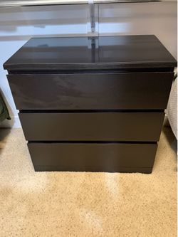 3 Drawer Glass Top IKEA Dresser