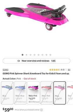 GOMO Pink Spinner Shark Kneeboard Toy