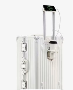 Aluminum frame carry on white