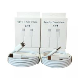 2 PACK USB-C to Type-C Fast Charging 60W For Samsung S23,Andorid,Ipad pro,Air