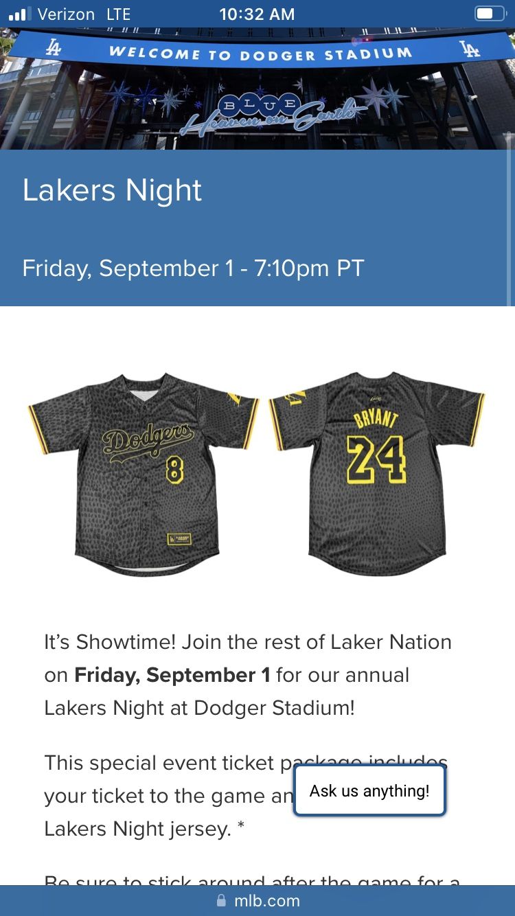 Lakers Night at Dodger Stadium