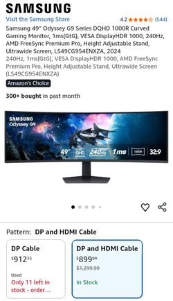 Samsung Odyssey G9 49" Curved Gaming Monitor