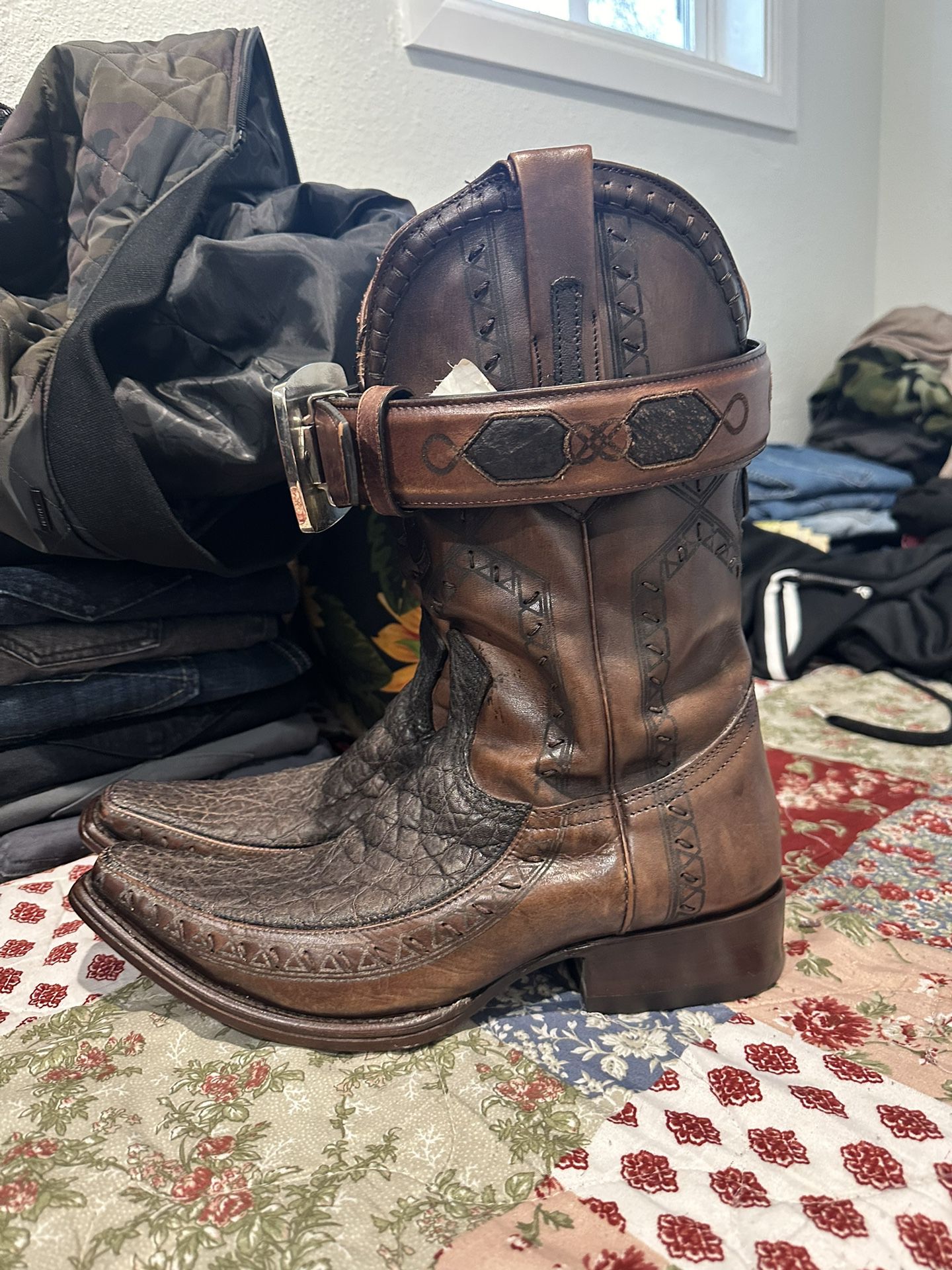 Cuadra Cowboy Boots 100% Authentic & Matching Belt