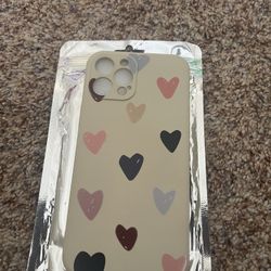 I phone 12 pro max Heart Pattern Phone Case