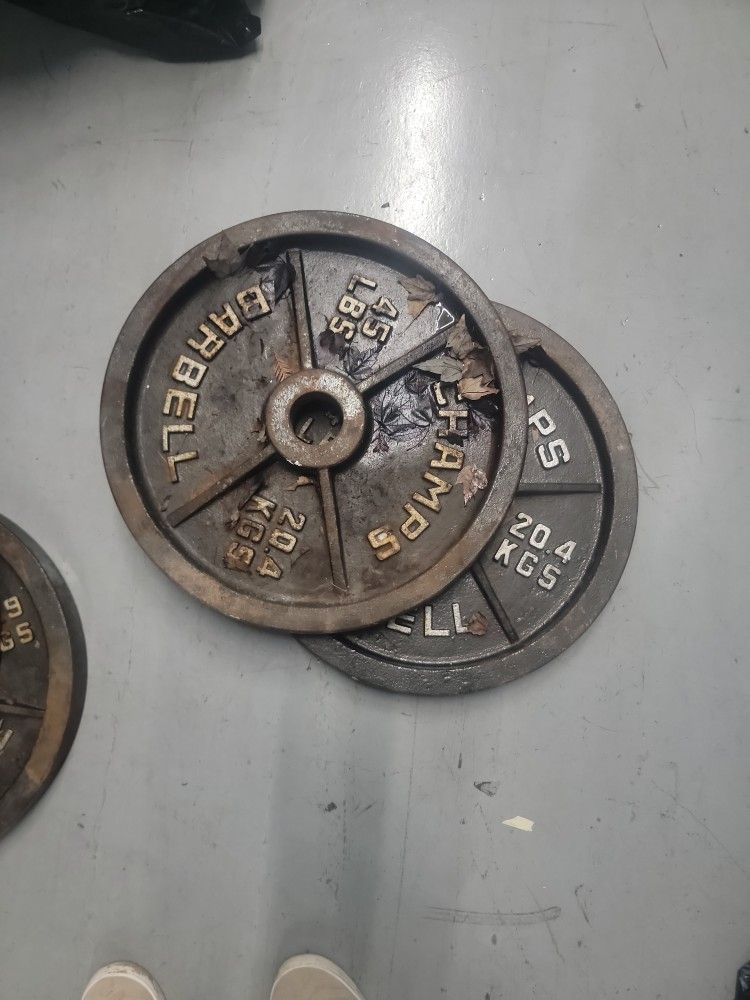 2 Set of Champs Barbell 45 & 35 lb pound