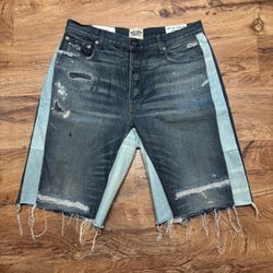 GALLERY DEPT. Starr Ventura Shorts Men’s Size 36 Blue Distressed Hand Painted