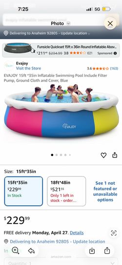 Brand new above ground swimming pools they come with sand filter and ladder