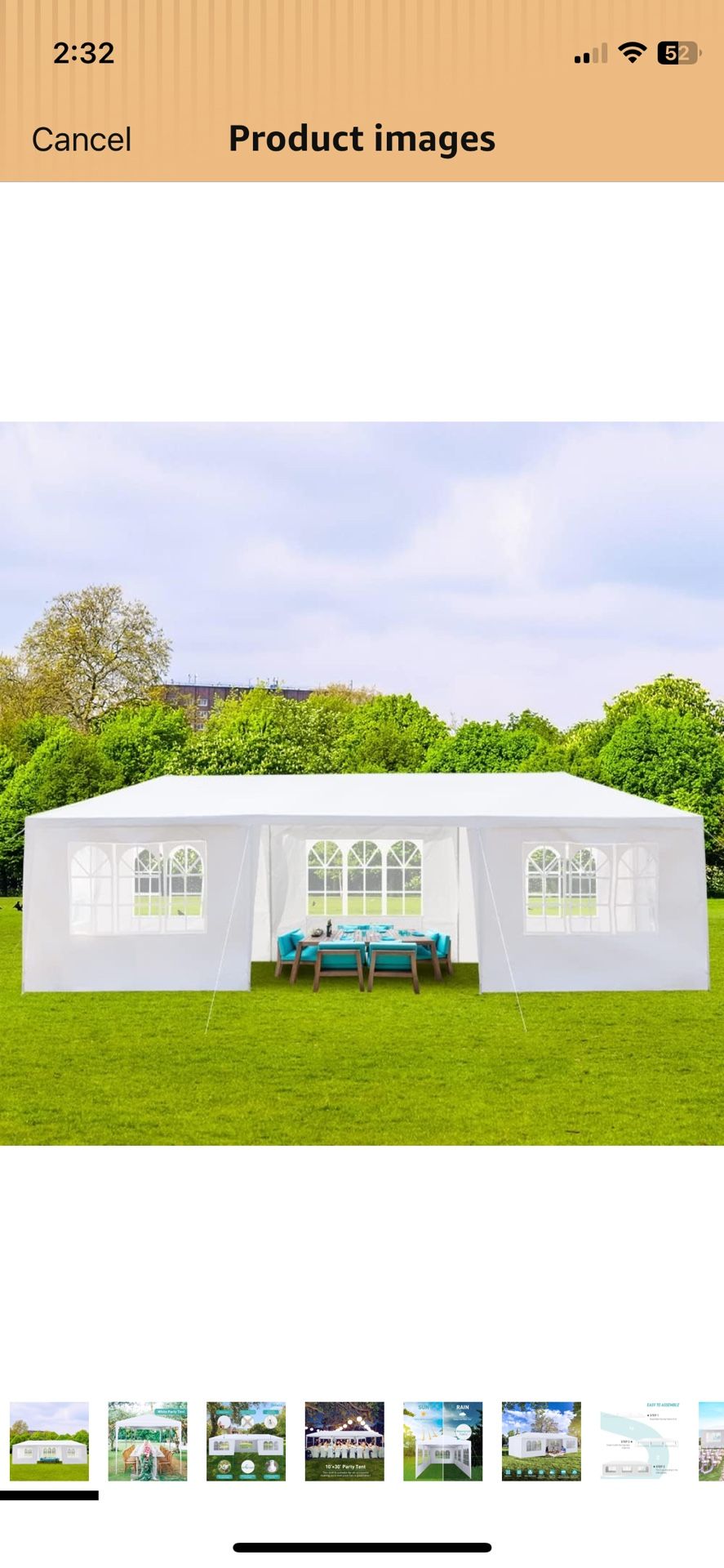 10’ x 30’ Party Event Tent