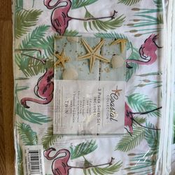 New Flamingo Palm 🦩 🌴 Twin Sheet Set
