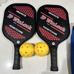 Pickleball Paddle Set With Case And Balls 