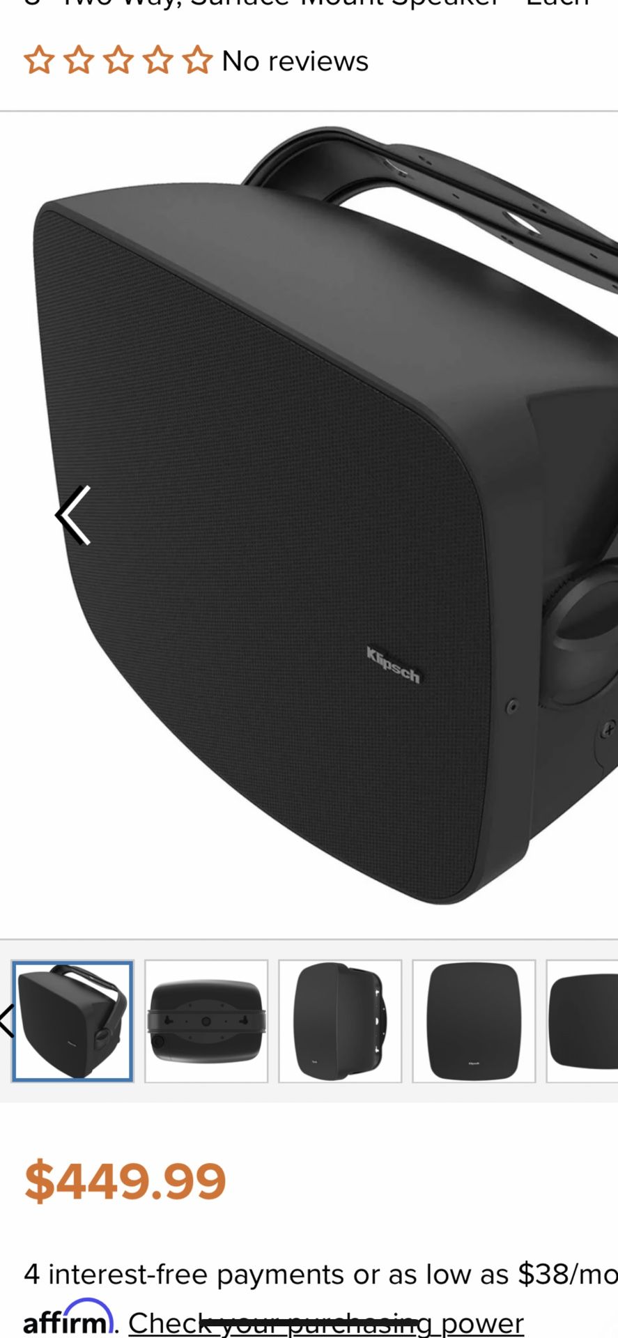 Klipsch PSM 800T Speakers Pair