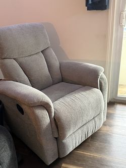 2 Light gray recliners manual