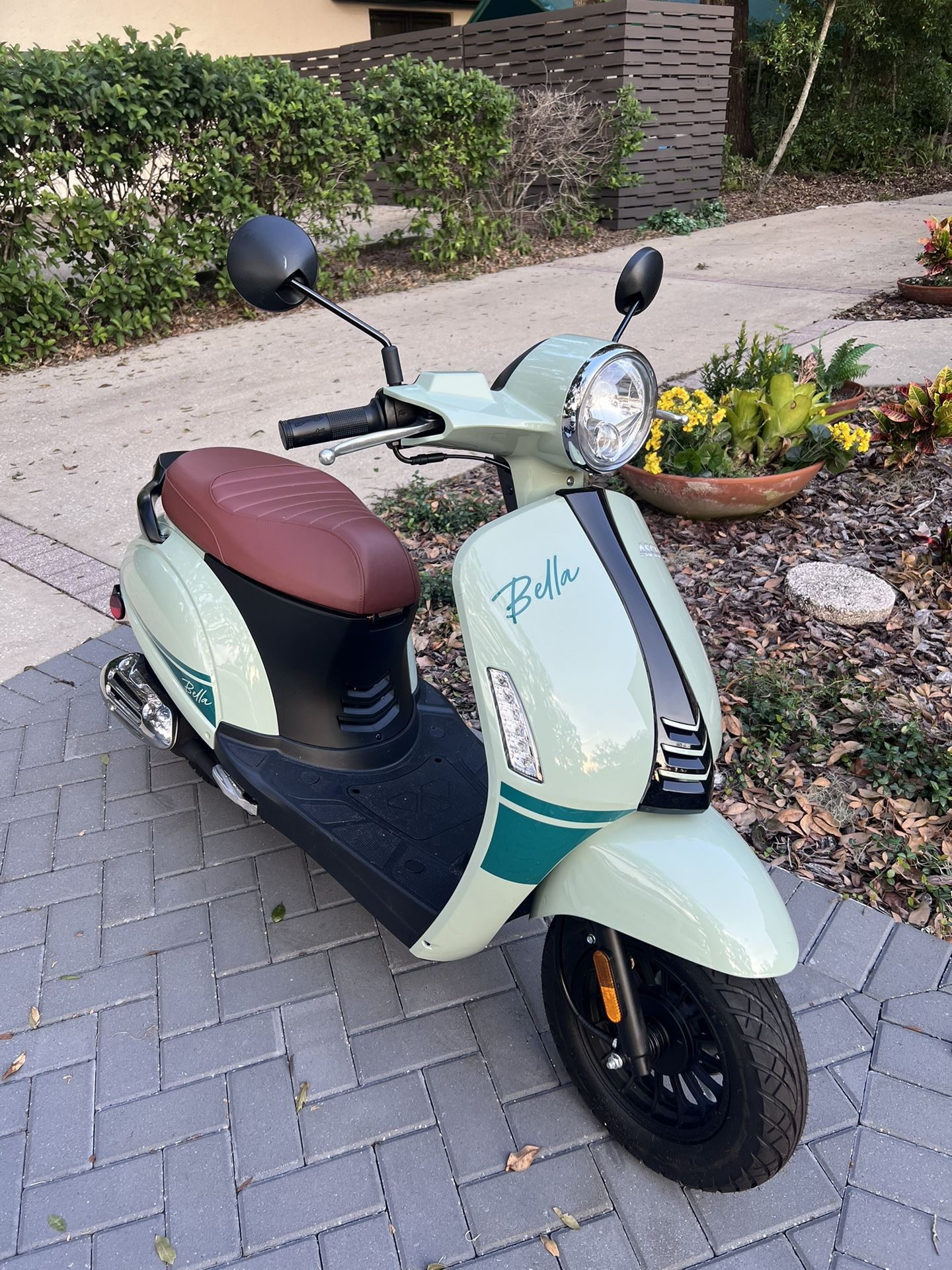 Brand new 2024 Ascend Bella 50 scooter + bike cover