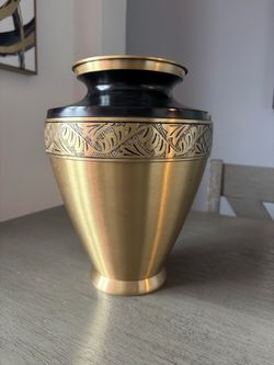 Gold/Black Bronze Urn