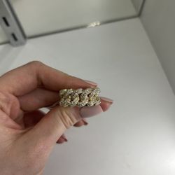 New Ring 14kt gold with natural vvs diamonds 