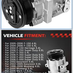 AC Compressor Fit for F-150 F-150 Heritage F-250