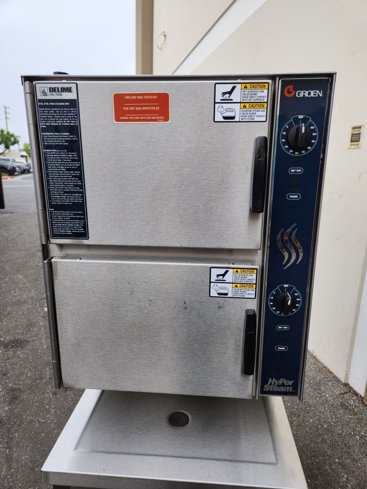 Groen HY-6G (6) Pan Convection Steamer Cabinet Natural Gas Tested w/ Live Video