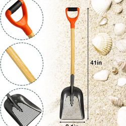 Shovel Sand Sifter Digger Sifting Scoop Shovel Beach Farm Chicken coop Goat stall Sand Poop Cleaning D-Grip Brand new (156)