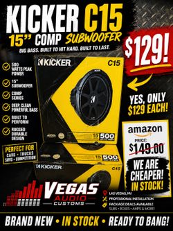 🔊 KICKER C15 15" SUBWOOFER 🔊 SALE !!