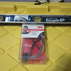 Empire 24" Magnetic Aluminum Level + light vision safety glasses