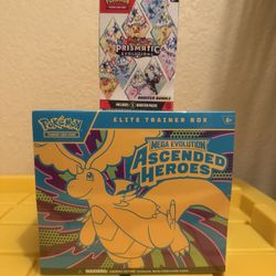Trade offer! Ascended Hero’s ETB/ Prismatic Evolutions BB Trade For 151 Zapdos/Alakazam Boxes 