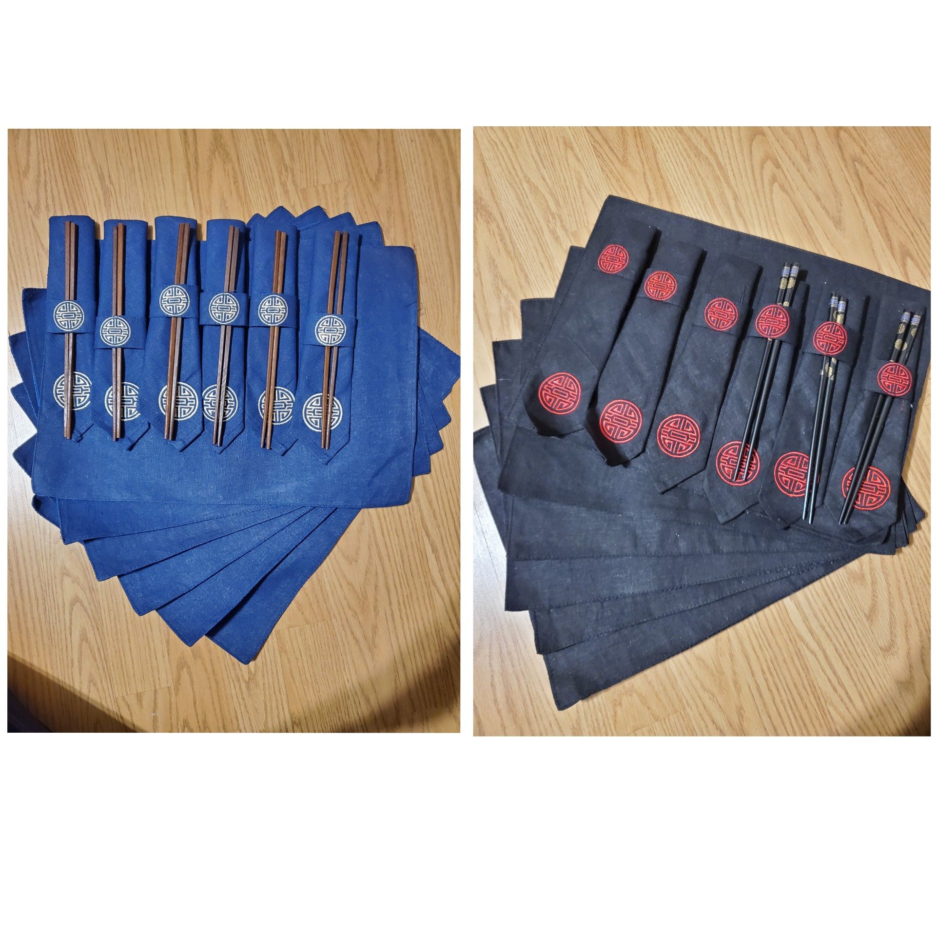 Asian placemats and chopsticks- (All items seen)