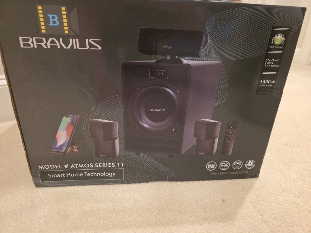Home Theater Sound System BRAVIUS MODEL # ATMOS SERIES 11