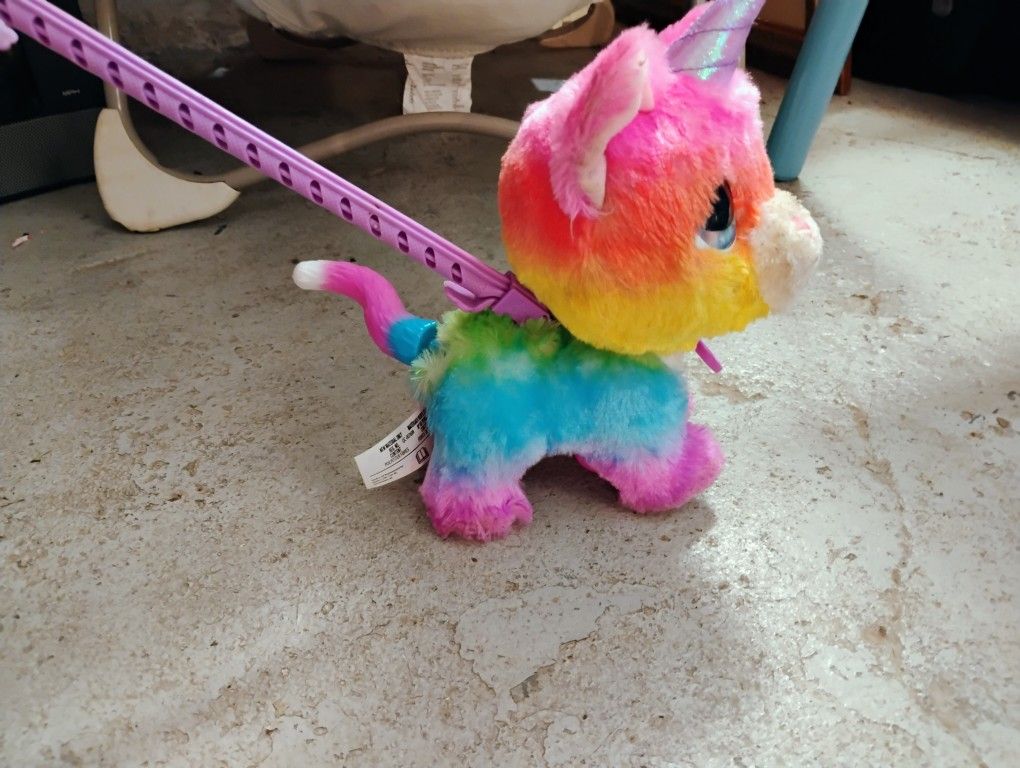 Sale Fur Real Furreal 2018 Rainbow Walk Unicorn Cat Hasbro Toy Talking Works!