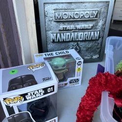 Star Wars Mandalorian Monopoly And Pops