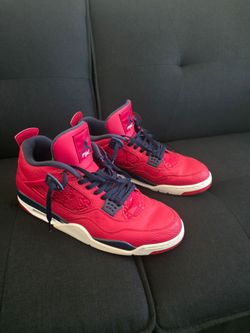 Air Jordan 4 Red Navy Sneakers