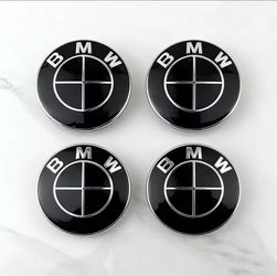 BMW Wheel Center Caps Set of 4 Black