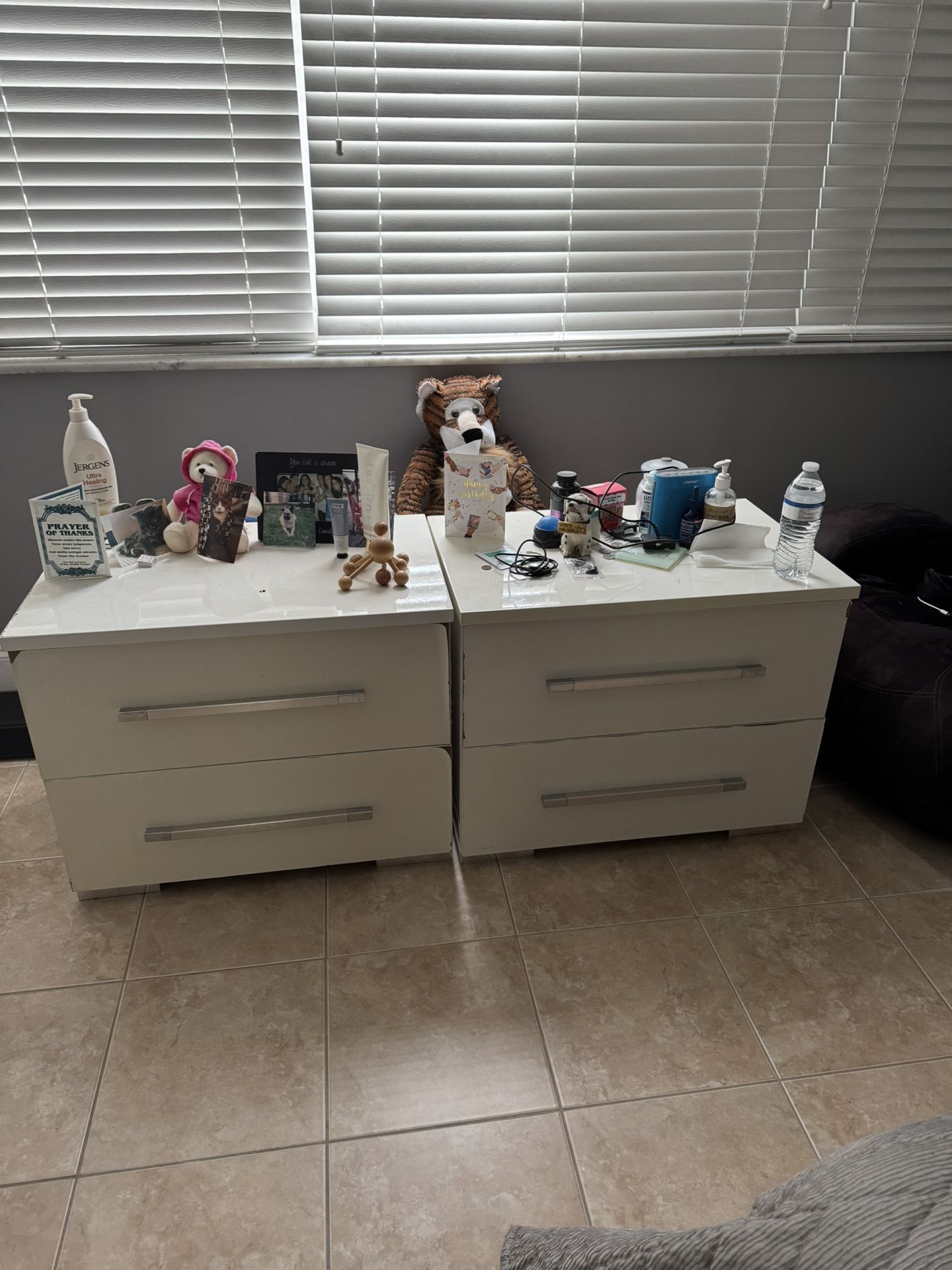 2 White Nightstand / End Tables - $100 For Both!